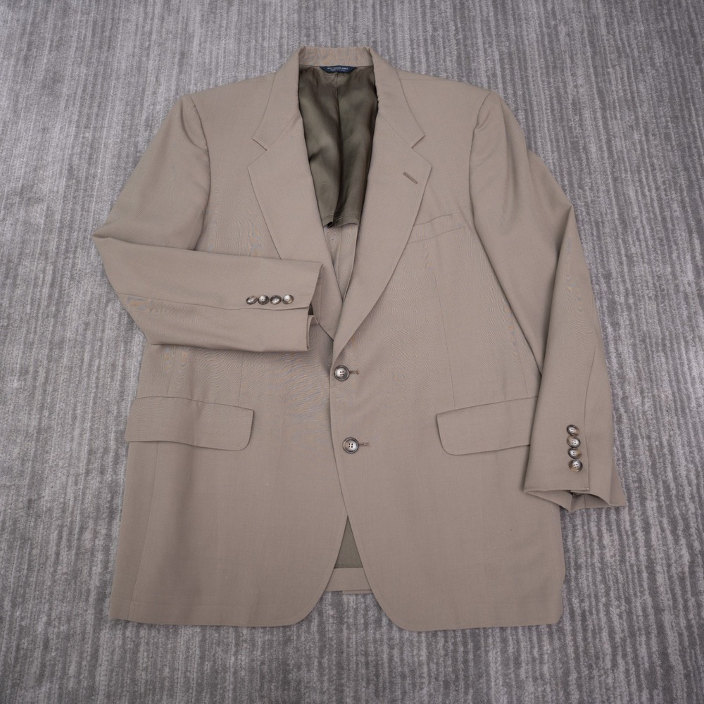 Kuppenheimer Blazer Mens 44R Taupe Brown Excellent 2 Button Sport Coat USA Made